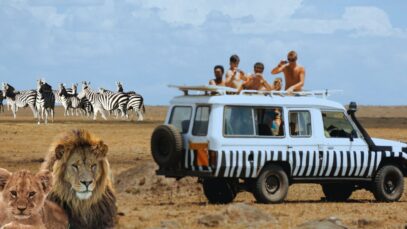 Jungle safari ride in Africa