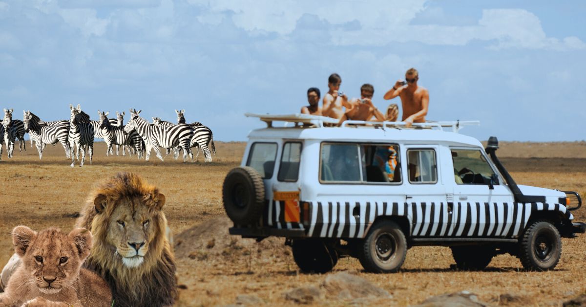 Jungle safari ride in Africa